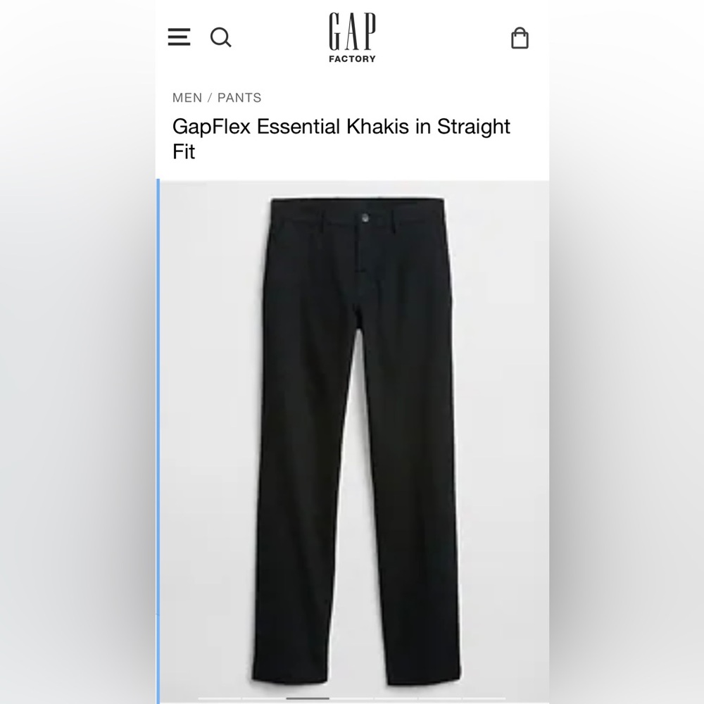 GAP Factory Black Chinos